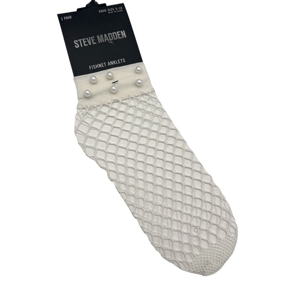 Steve Madden Accessories - Steve Madden Fishnet Pearl Socks